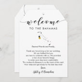 バハマ結婚のウェルカムラベル、旅程 (正面/裏面)