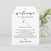 バハマ結婚のウェルカムラベル、旅程 (スタンド正面)