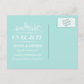 バハマ結婚スの熱帯ビーチは日程を保存 案内ポストカード (裏面)