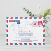 バハマ航空郵便 結婚式後の披露宴 招待状 (スタンド正面)