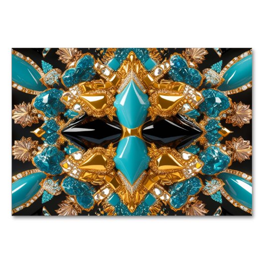 バハマ色の特殊なテーブルカード テーブルナンバー (正面)