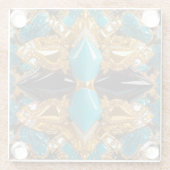 バハマ色ガラスのコースター ガラスコースター (裏面)