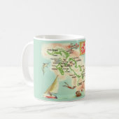 バハマ諸島の地図を帆走 コーヒーマグカップ (正面左)