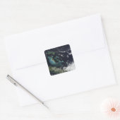 バハマ諸島の衛星観測 スクエアシール (封筒)