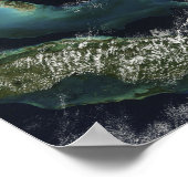 バハマ諸島の衛星観測 ポスター (角)