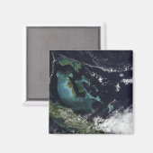 バハマ諸島の衛星観測 マグネット (正面/裏面)