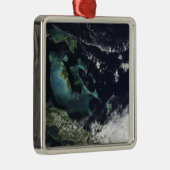 バハマ諸島の衛星観測 メタルオーナメント (右)