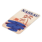 バハマ諸島ナッサウの旅行ビーチポスター マグネット (左側)