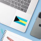 バハマ連邦国旗（1973年～2006年） シール (ノートパソコンとiPhone)