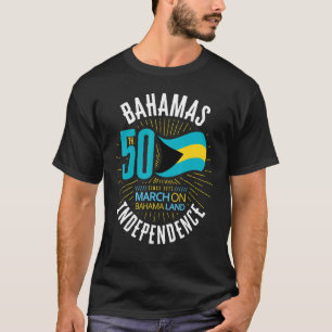 バハマ50th独立バハマ国旗Nassau Bah Tシャツ