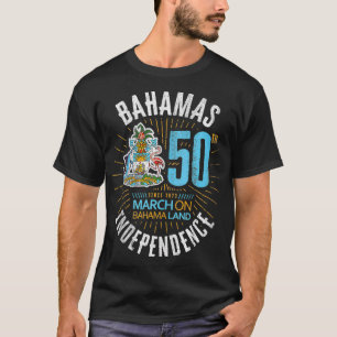 バハマ50th独立バハマ国旗Nassau Bah Tシャツ