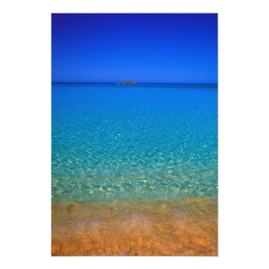 バハマ エクスマ諸島の青い海 フォトプリント            (正面)
