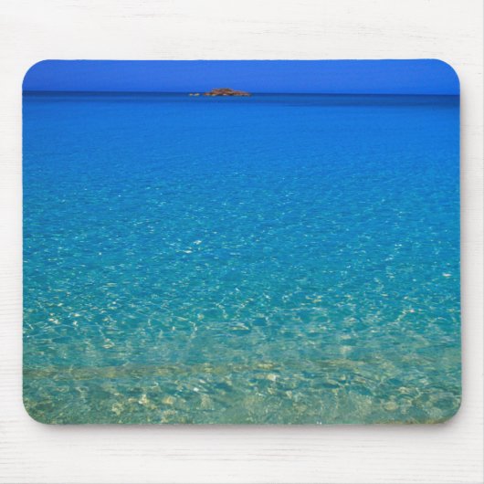 バハマ エクスマ諸島の青い海 マウスパッド (正面)
