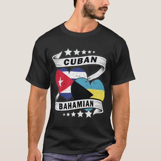 バハマ・キューバ国旗 Tシャツ (正面)