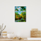 バハマ、ジャングルを乗り越え、ヴィンテージ、旅行 ポスター (キッチン)