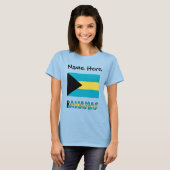 バハマ バハマ国旗 オーダーメイド Tシャツ (正面フル)