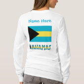 バハマ バハミアンフラグ 青 カスタマイズ Tシャツ (裏面)