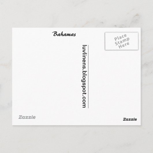 バハマ ポストカード (裏面)