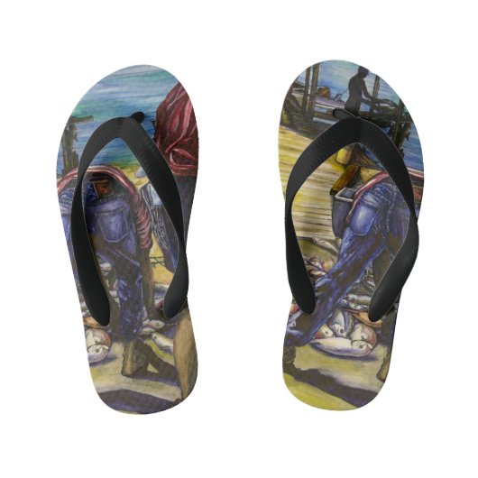 バハマ，モーニングズキャッチ キッズビーチサンダル (フットベッド)