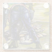 バハマ，モーニングズキャッチ，ハーバーアイランド ガラスコースター (裏面)