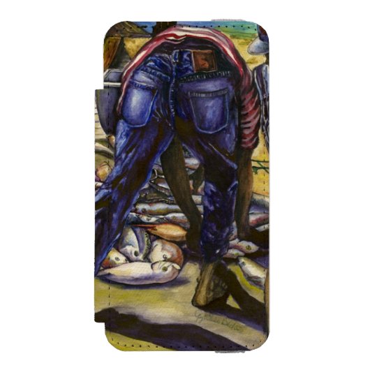 バハマ,モーニングズキャッチ,ハーバーアイランド INCIPIO iPhoneウォレットケース (フォリオ 正面)