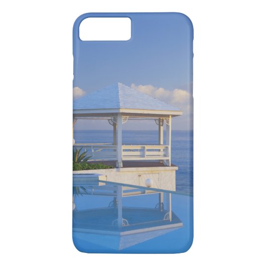 バハマ、ロングアイランド、プールに映るガゼボ Case-Mate iPhoneケース (裏面)