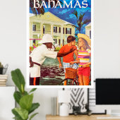 バハマ、礼儀正しい警官がカップルに向かう ポスター (ホームオフィス)