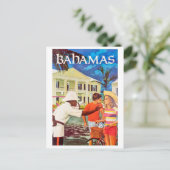 バハマ、礼儀正しい警官がカップルに向かう ポストカード (スタンド正面)