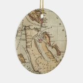 バハマ(1823年)のヴィンテージの地図 セラミックオーナメント (右)