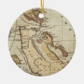 バハマ(1823年)のヴィンテージの地図 セラミックオーナメント (正面)