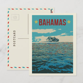 バハマCarribean、典型的な風景はがき ポストカード