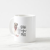 バハンプグいけなドッグウォーターカラーかわいいパグドッグ コーヒーマグカップ (正面左)