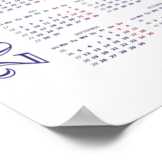 バハーイー庭園、ハイファ、イスラエル2022カレンダーポスター ポスター (角)