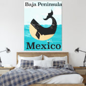 バハ半島メキシコ旅行ポスター キャンバスプリント (インサイチュ (寝室))