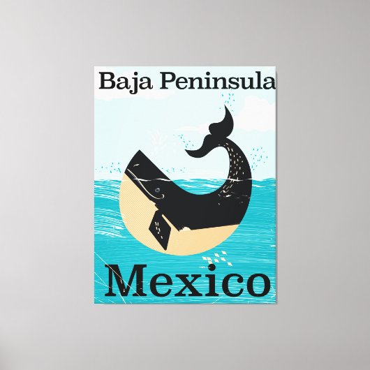バハ半島メキシコ旅行ポスター キャンバスプリント (正面)