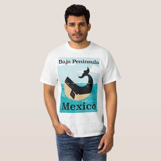 バハ半島メキシコ旅行ポスター Tシャツ (正面フル)