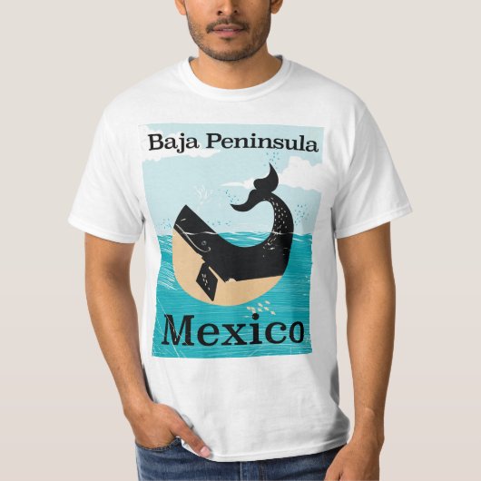 バハ半島メキシコ旅行ポスター Tシャツ (正面)
