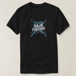 バハ魚釣りロゴスタイル Tシャツ