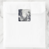 バハ・カリフォルニアに接近するハリケーン・ジメナ スクエアシール (バッグ)