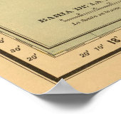 バハ・カリフォルニアのヴィンテージの地図(1886) ポスター (角)