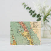 バハ・カリフォルニアのヴィンテージの地図(1899年) ポストカード (スタンド正面)