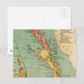 バハ・カリフォルニアのヴィンテージの地図(1899年) ポストカード (正面/裏面)