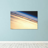 バハ・カリフォルニアの海岸沖の公転の夕日 キャンバスプリント (インサイチュ (ウッドフロア))