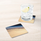 バハ・カリフォルニアの海岸沖の公転の夕日 スクエアペーパーコースター (インサイチュ)