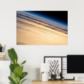 バハ・カリフォルニアの海岸沖の公転の夕日 ポスター (ホームオフィス)