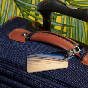 バハ・カリフォルニアの海岸沖の公転の夕日 ラゲッジタグ