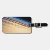 バハ・カリフォルニアの海岸沖の公転の夕日 ラゲッジタグ (正面横)