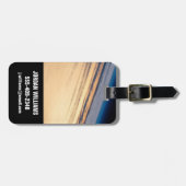 バハ・カリフォルニアの海岸沖の公転の夕日 ラゲッジタグ (正面横)