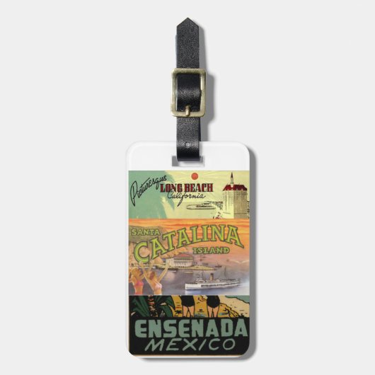 バハ・カリフォルニア州の巡航の荷物のラベル ラゲッジタグ (正面縦)