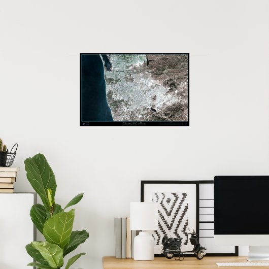 バハ・カリフォルニア州ティフアナ衛星ポスター ポスター (ホームオフィス)